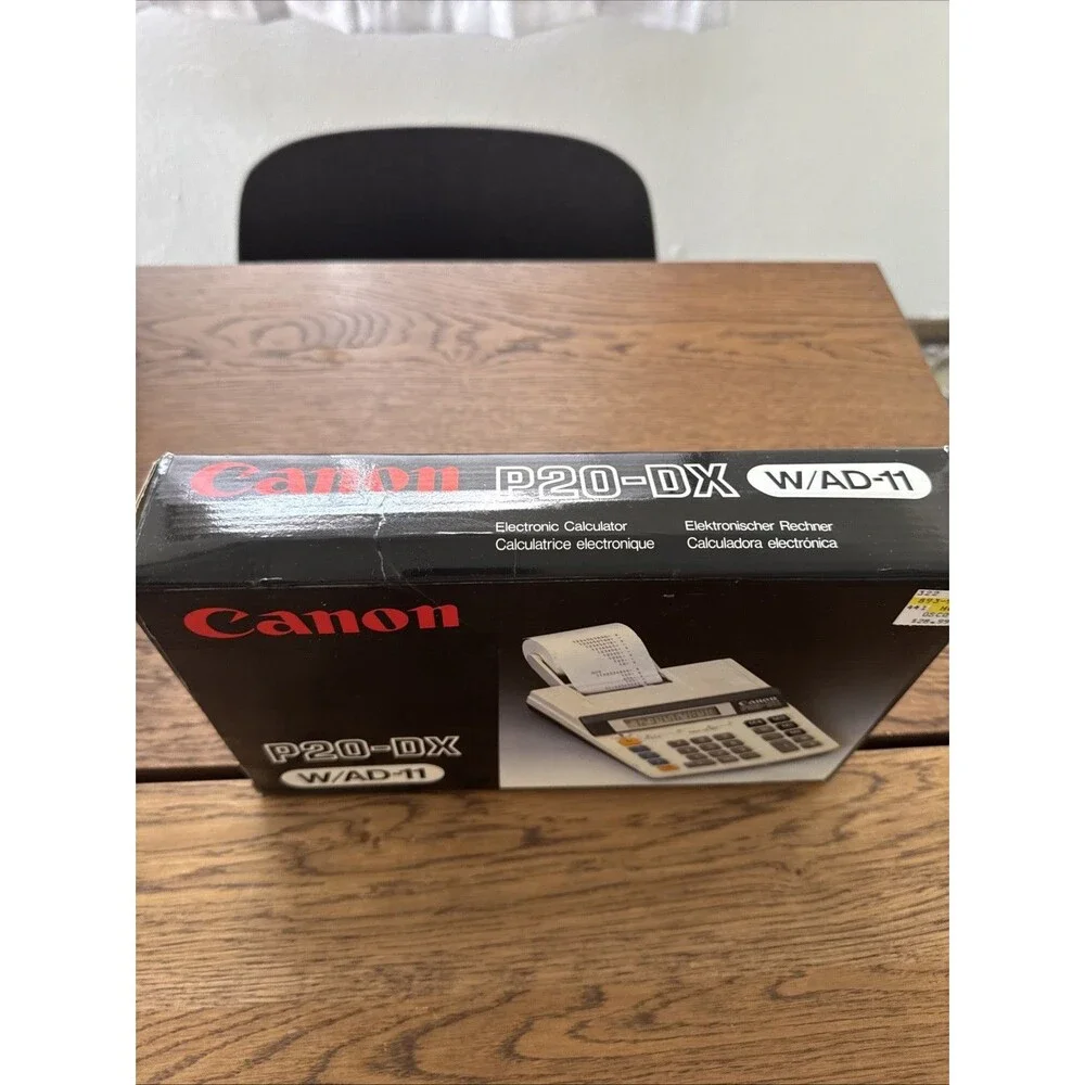 Canon P20-DX Printing Calculator LCD Display Desktop w/ AD-11